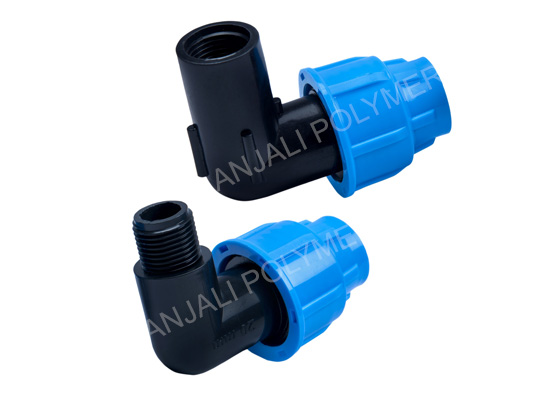 HDPE Compression Fitting Female Threaded Elbow